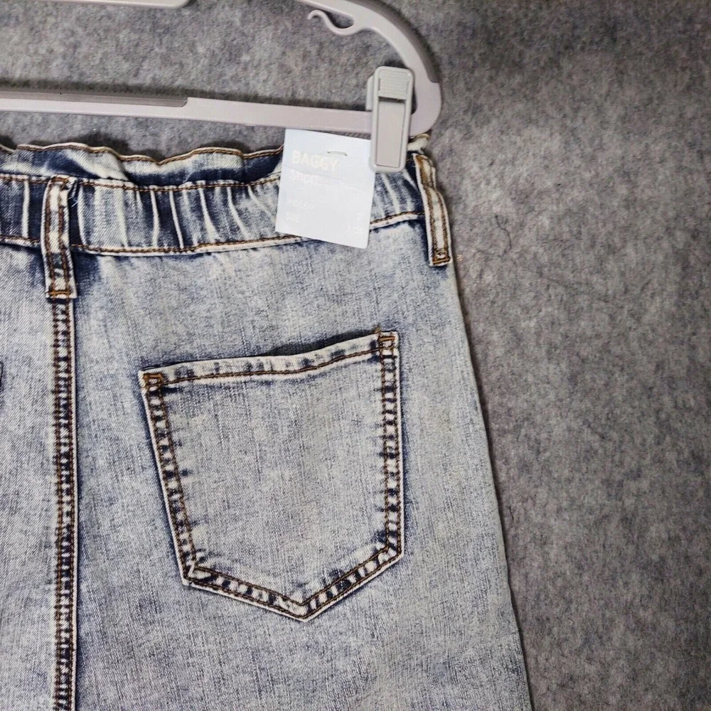 S.O.N.G Shorts 1 25 Y2K Baggy 80s Acid Wash Denim Pocket Stretch retro‎